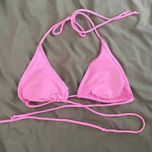 Pink Triangle String Bikini Top - Picture 2 of 2